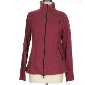 CAbi Maroon Zip Up Jacket - Size L